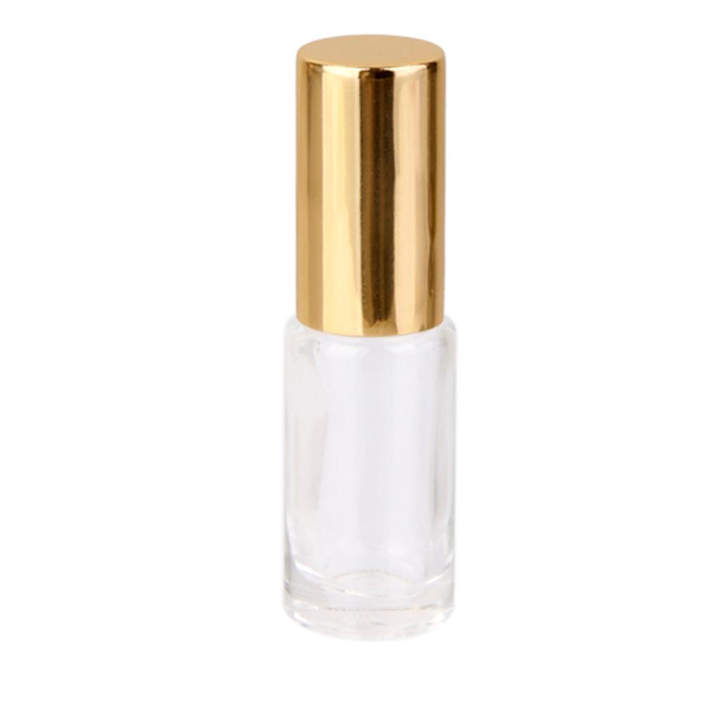 5pcs Refillable Empty Perfume Roll-on Bottles 5ml - Clear