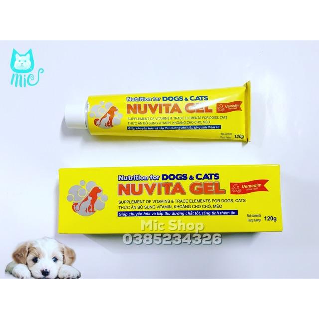 Gel dinh dưỡng Nuvita Gel 120g Thức ăn bổ sung vitamin, khoáng cho thú cưng