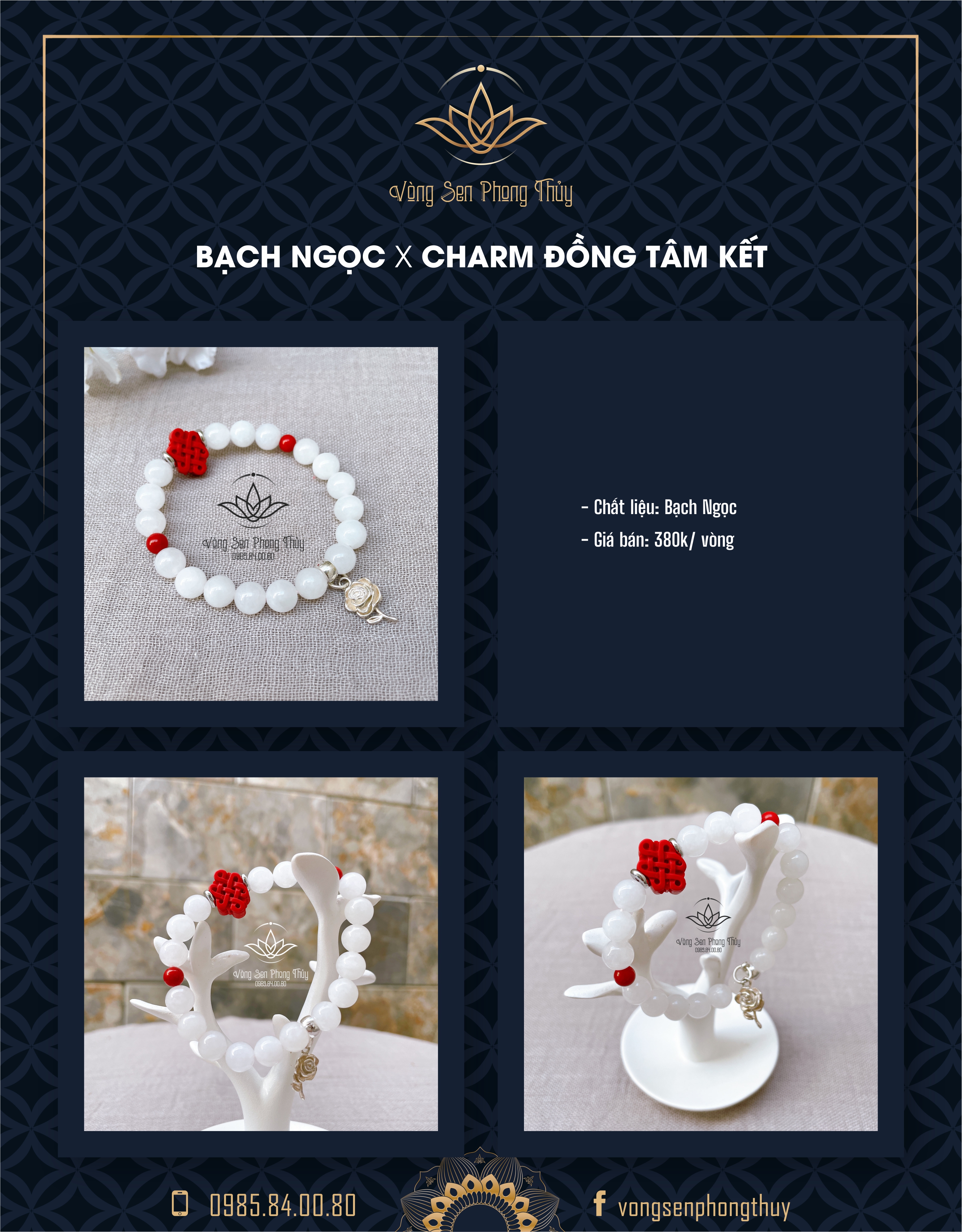 BẠCH NGỌC X CHARM ĐỒNG TÂM KẾT