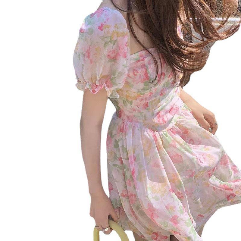Váy nữ đầm vintage hoa cao cấp hot girl dịu dàng siêu cổ tích Pháp Pasana0004v