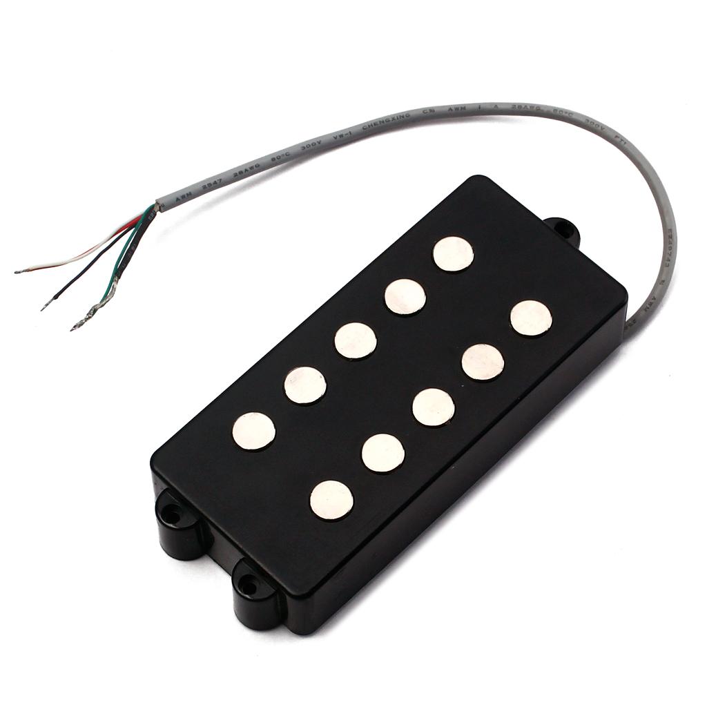 5 Dây Humbucker Đôi Cuộn Dây Thu Cảm Biến Guitar Pickup Cầu Đen Một Phần