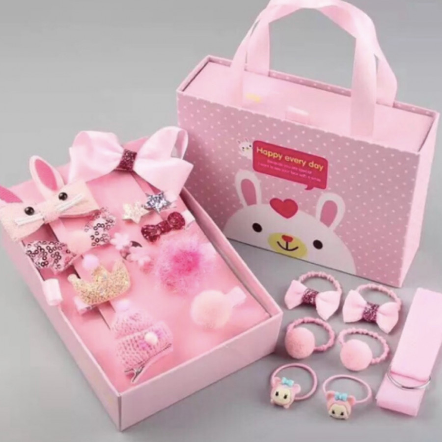 Set nơ kẹp tóc cho bé 18 chi tiết siêu cute