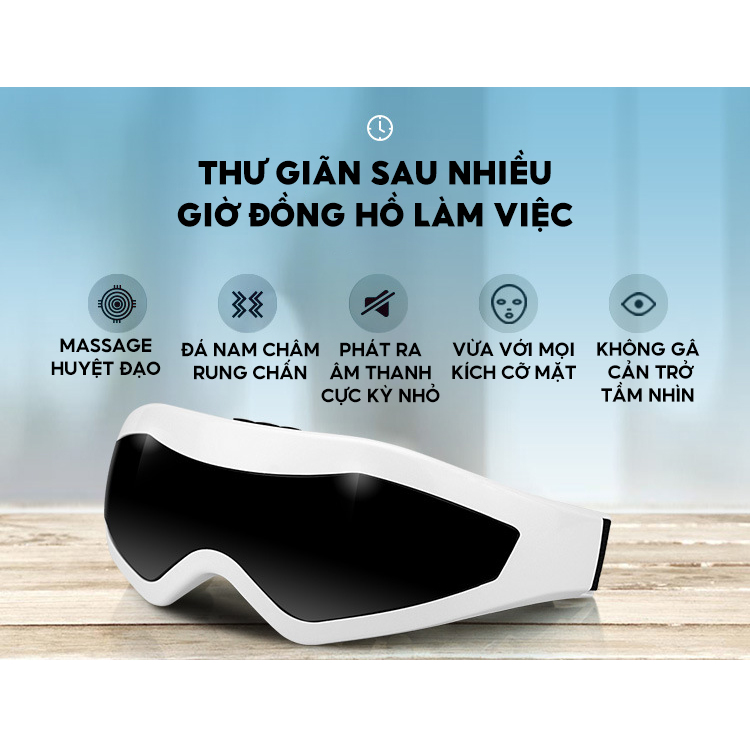 Máy Massage Mắt Không Dây Hỗ Trợ Thư Giãn Giảm Mỏi Mắt Và Ngủ Sâu Hơn