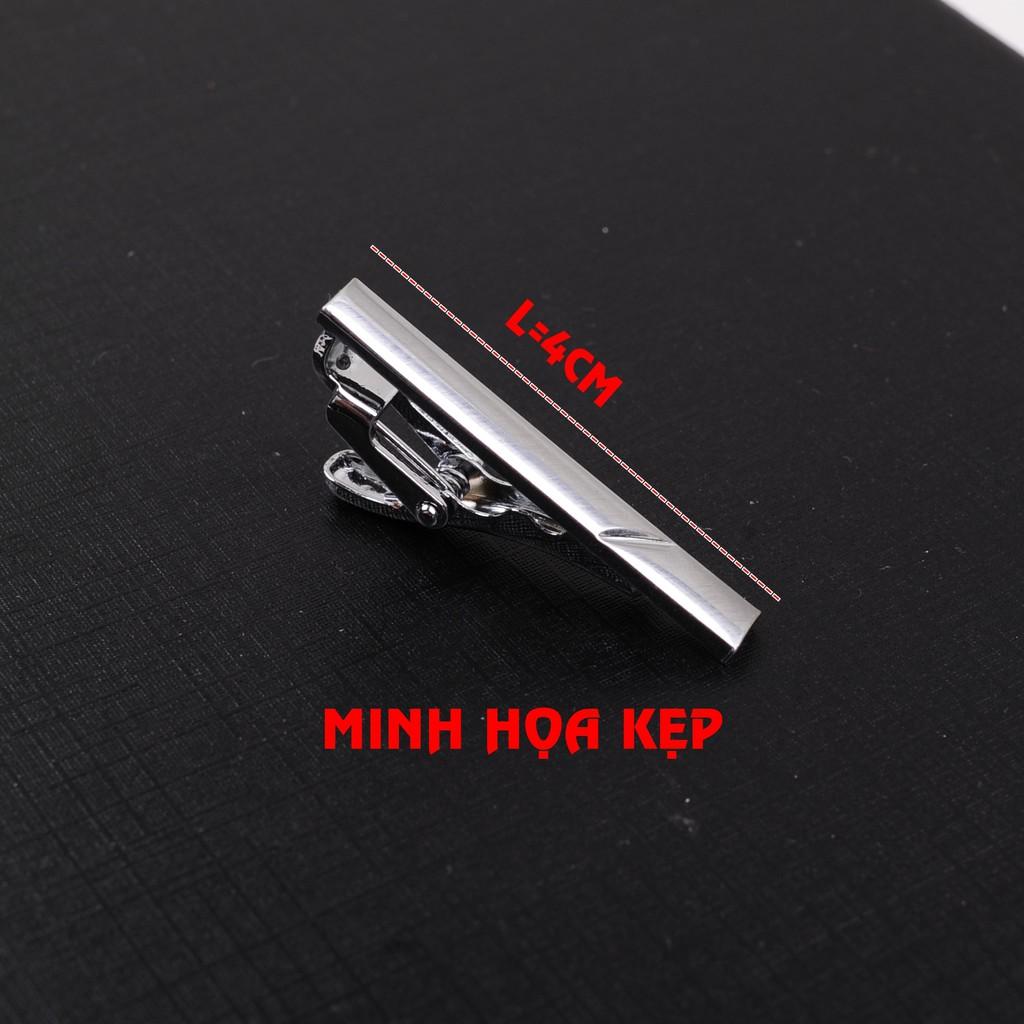 Kẹp cà vạt nam bản nhỏ ( 4cm) -Tặng kèm hộp