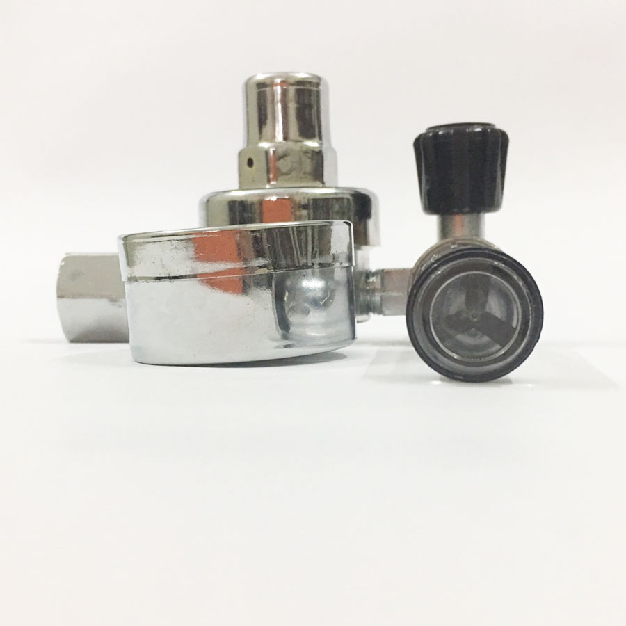 Đồng Hồ Khí Argon Ren Trong Mạ Crom - Hộp Cam
