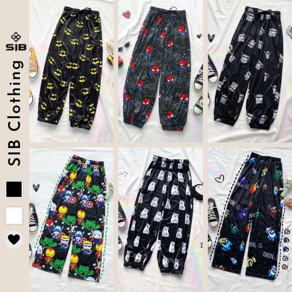 Quần jogger unisex SIB Clothing hoạ tiết cartoon hoạt hình SIB035