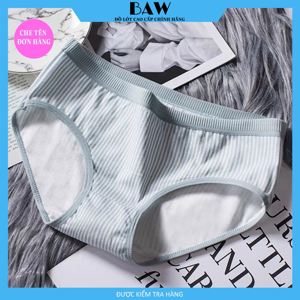 Bộ 5 Quần Lót Nữ, quần lót cotton siêu thấm mút mồ hôi thương hiệu Baw mẫu QLN10