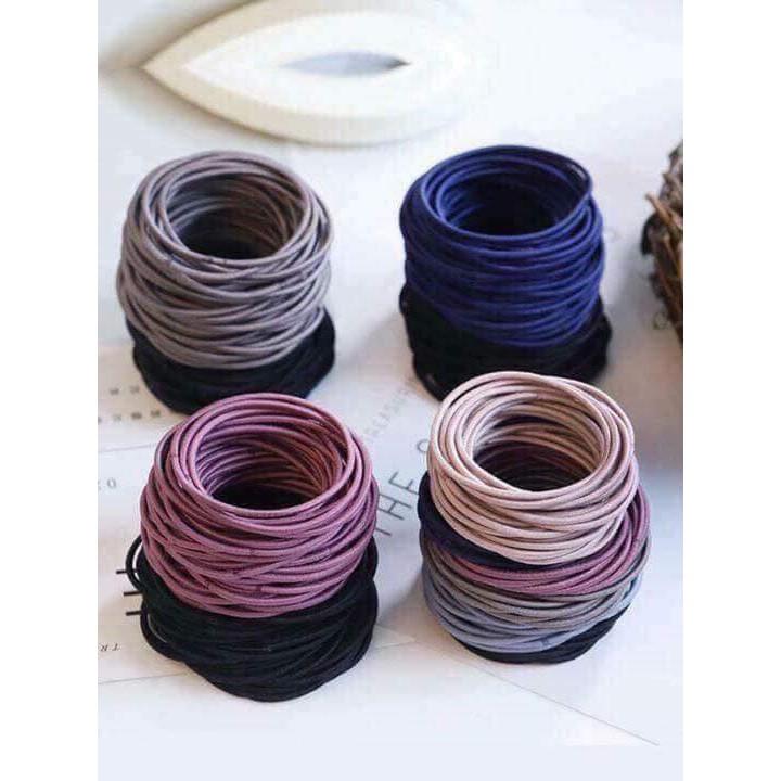 Chun Cột Tóc Trơn Nhiều Màu - MÀU XÁM