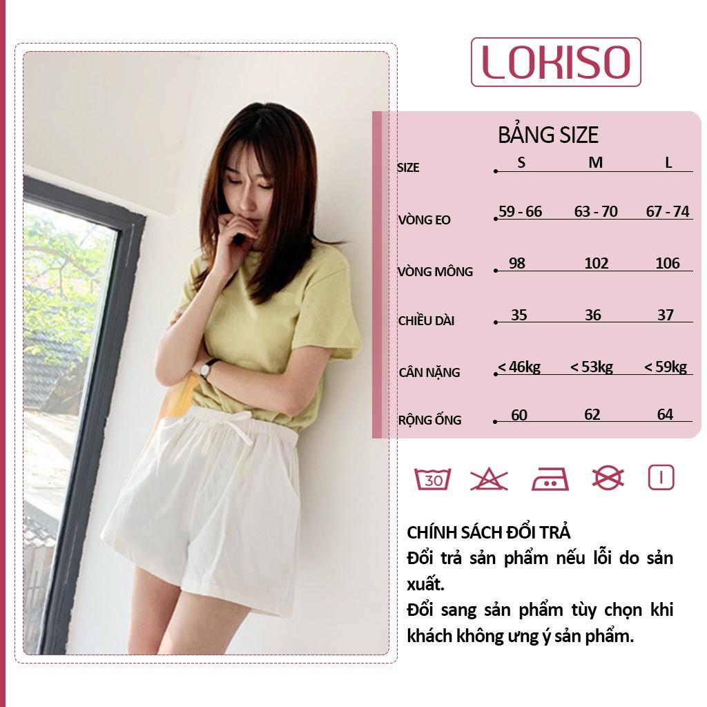 ▬✐Quần short nữ đũi lưng cao ống rộng đẹp ulzzang công sở LOKISO QS04