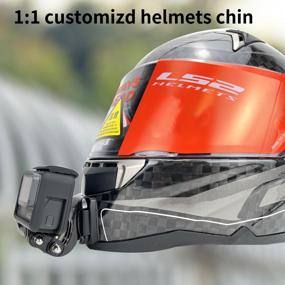 Tuyu Premium Tùy chỉnh mũ bảo hiểm xe máy LS2 MX701 FF801358 Luminium Chin Mount cho GoPro Hero10 Insta360 x2 3 Phụ kiện DJI
