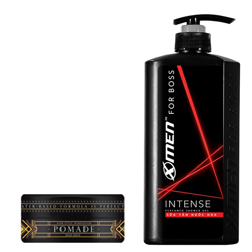 Combo Sữa tắm nước hoa X-Men for Boss Intense 650g + Pomade tạo kiểu tóc X-Men For Boss High Hold 60g