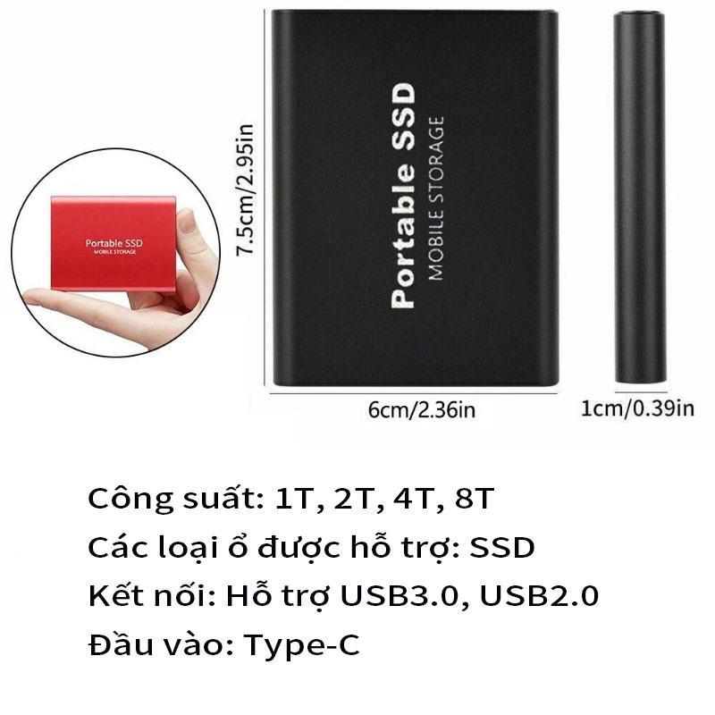 Ổ Cứng di động SSD 4TB ổ di động Usb 3.0 Loại-c HD ổ cứng ngoài 2TB Đĩa cứng di động 1TB/8TB/16TB