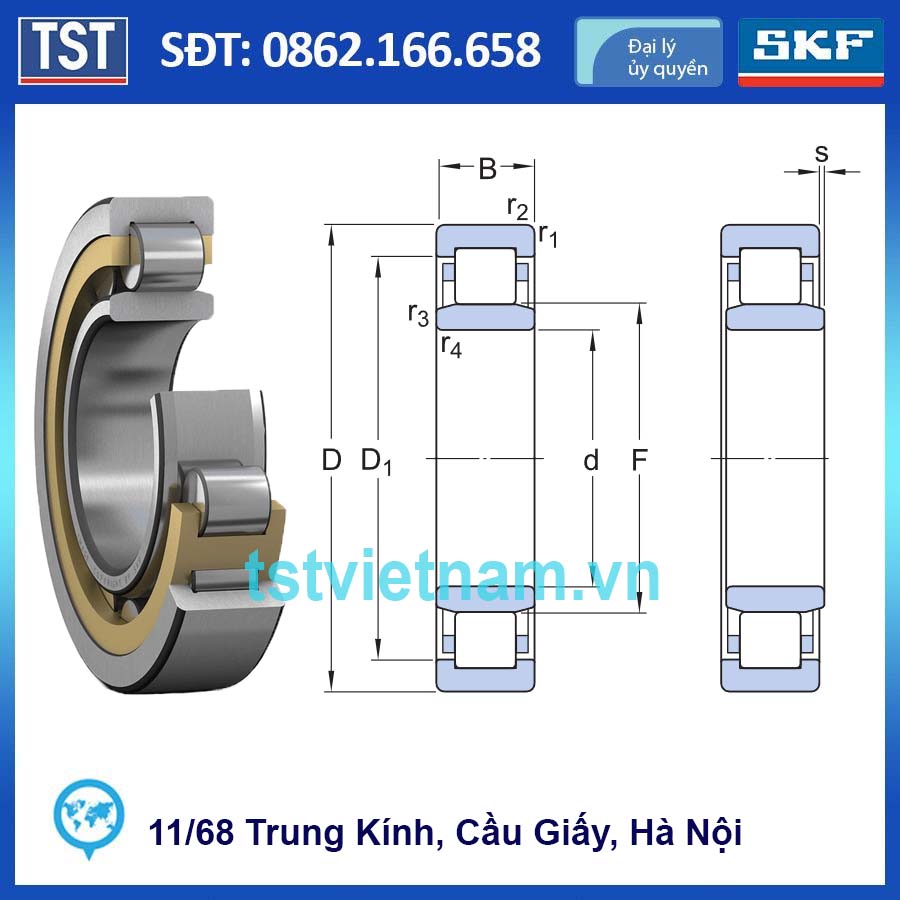 Vòng bi SKF NU 1015 ML (Chính hãng 100%)