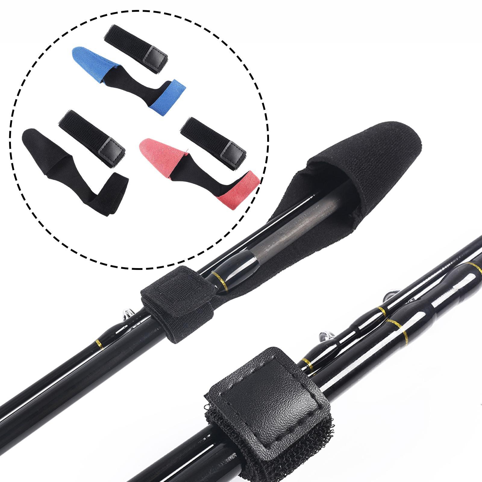 3 Set Elastic Fishing Rod Tip Cover and Tie Guard Protector Case Glove Wrapping Wrap Band Holder Belt Rod Suspender Fishing Accessories