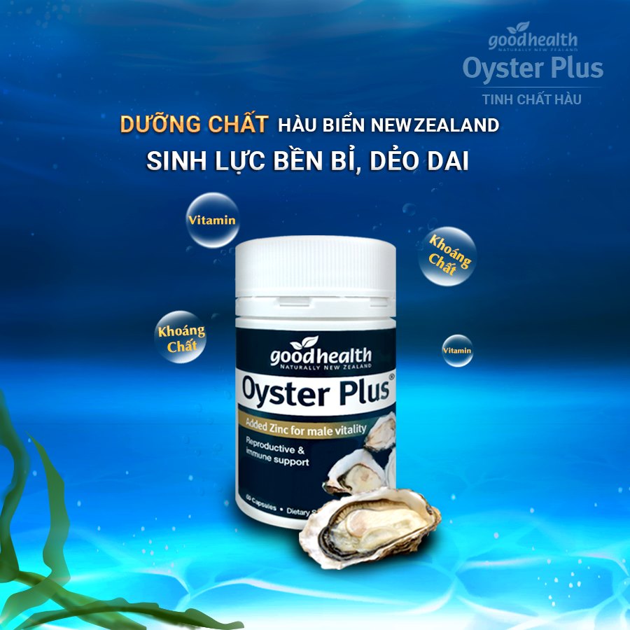 Tinh chất hàu tăng cường sinh lý nam Goodhealth Oyster Plus New Zealand giúp tăng sinh lực, tăng sức khỏe sinh sản, tăng sức đề kháng-OZ Slim Store