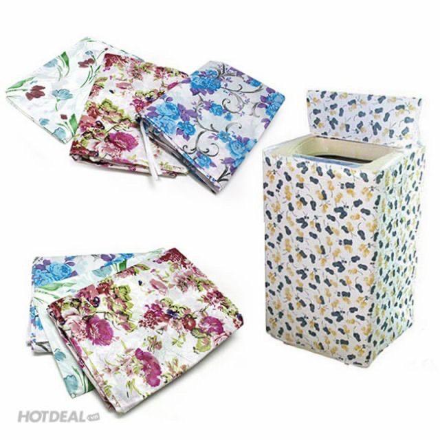 Áo trùm/phủ/bọc máy giặt lồng đứng vải bạt bền đẹp chống nướchh198