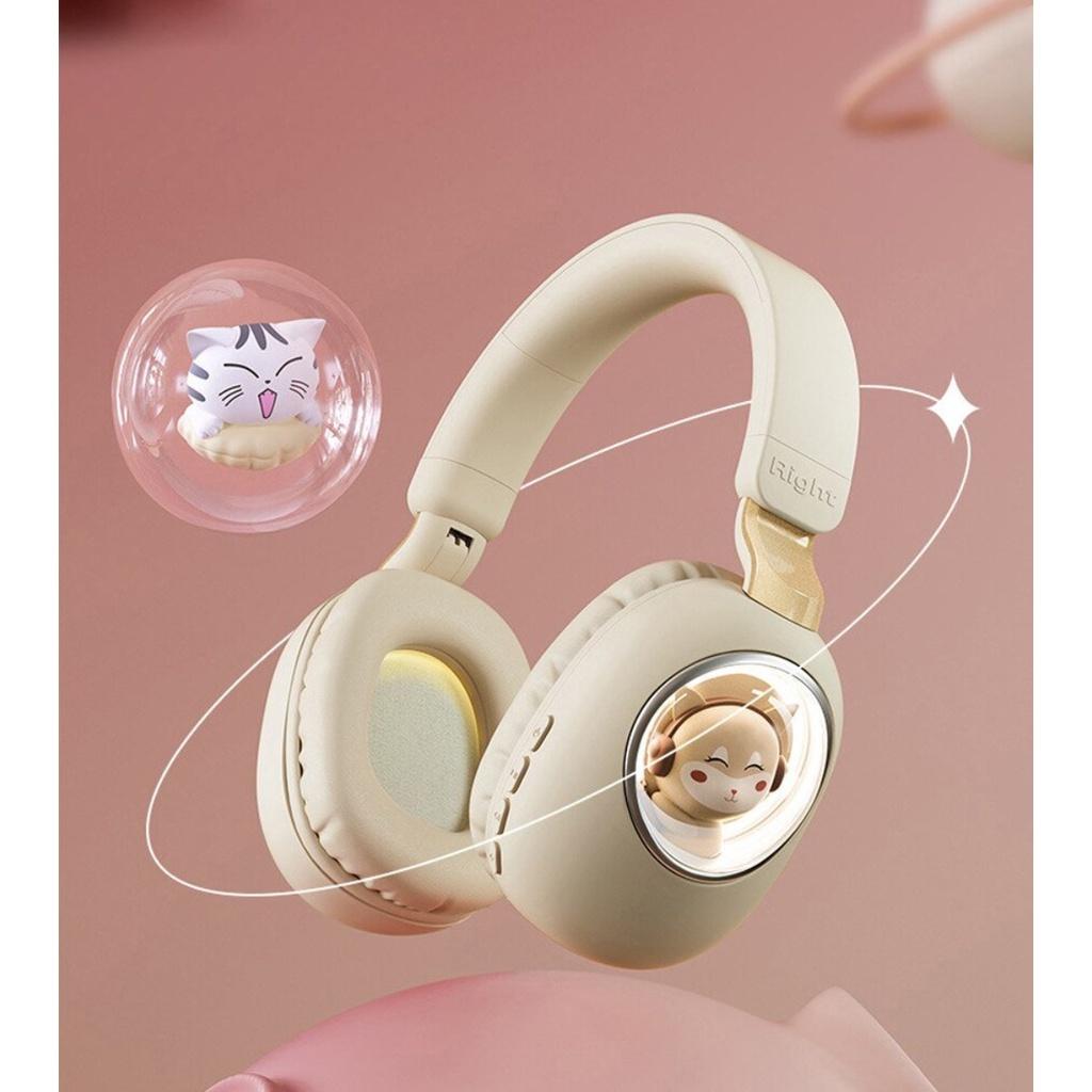 Tai nghe headphone thú cưng dễ thương Có Thể Gấp Gọn Tiện Dụng MS-B4 (Màu ngẫu nhiên)