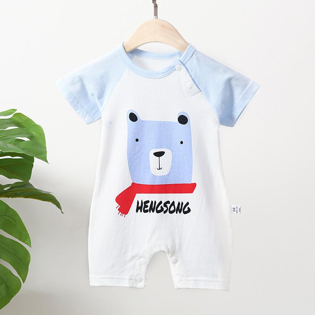 Bodysuit cho bé bộ body đùi cho bé trai gái sơ sinh cộc tay quần áo sơ sinh họa tiết đáng yêu Hàng QC Đẹp 3-12kg - BDC15