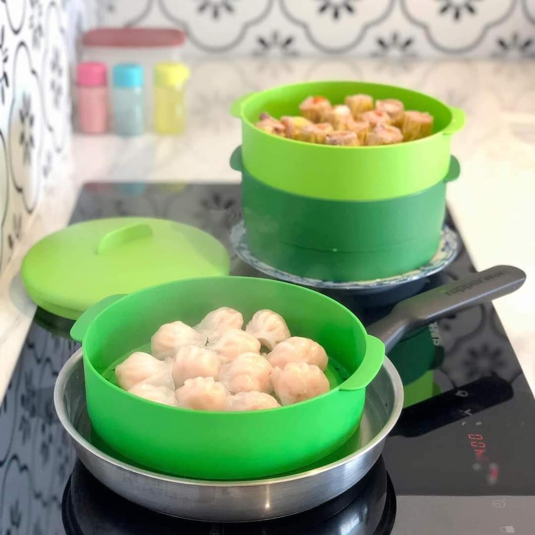 Xửng hấp Tupperware chính hãng 3 tầng - bảo hành chính hãng