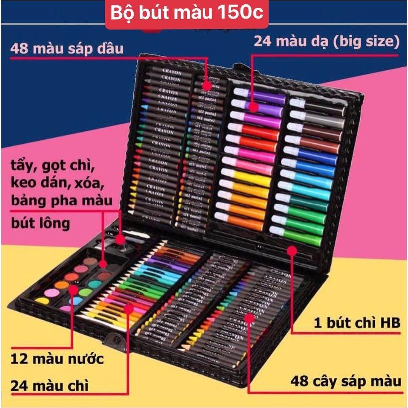 Hộp Màu 150 Chi Tiết Cho Bé Tập Tô - HÀNG LOẠI 1