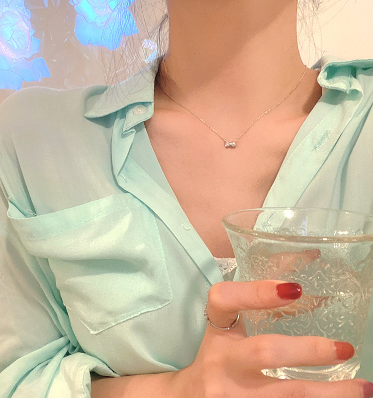 Dây chuyền choker mặt hình nơ cá tính phong cách Hàn Quốc - TS55