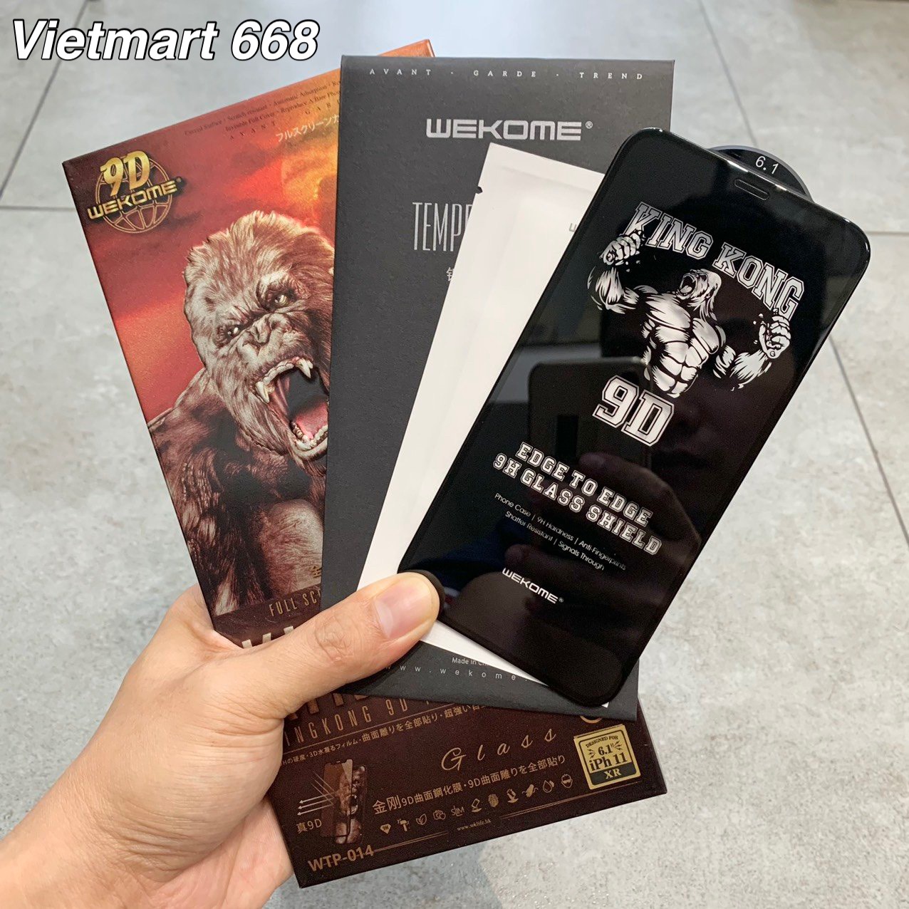 Kính Cường Lực KingKong 9D Trong Suốt Dành Cho iPhone – Full Hộp Sắt Cao Cấp – Dán Full Màn – Hàng Chính Hãng – Xr11