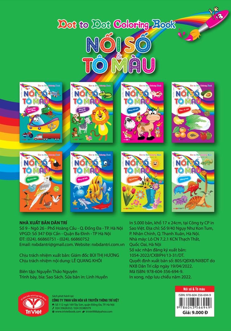 Dot To Dot Coloring Book - Nối Số &amp; Tô Màu - Động Vật Hoang Dã