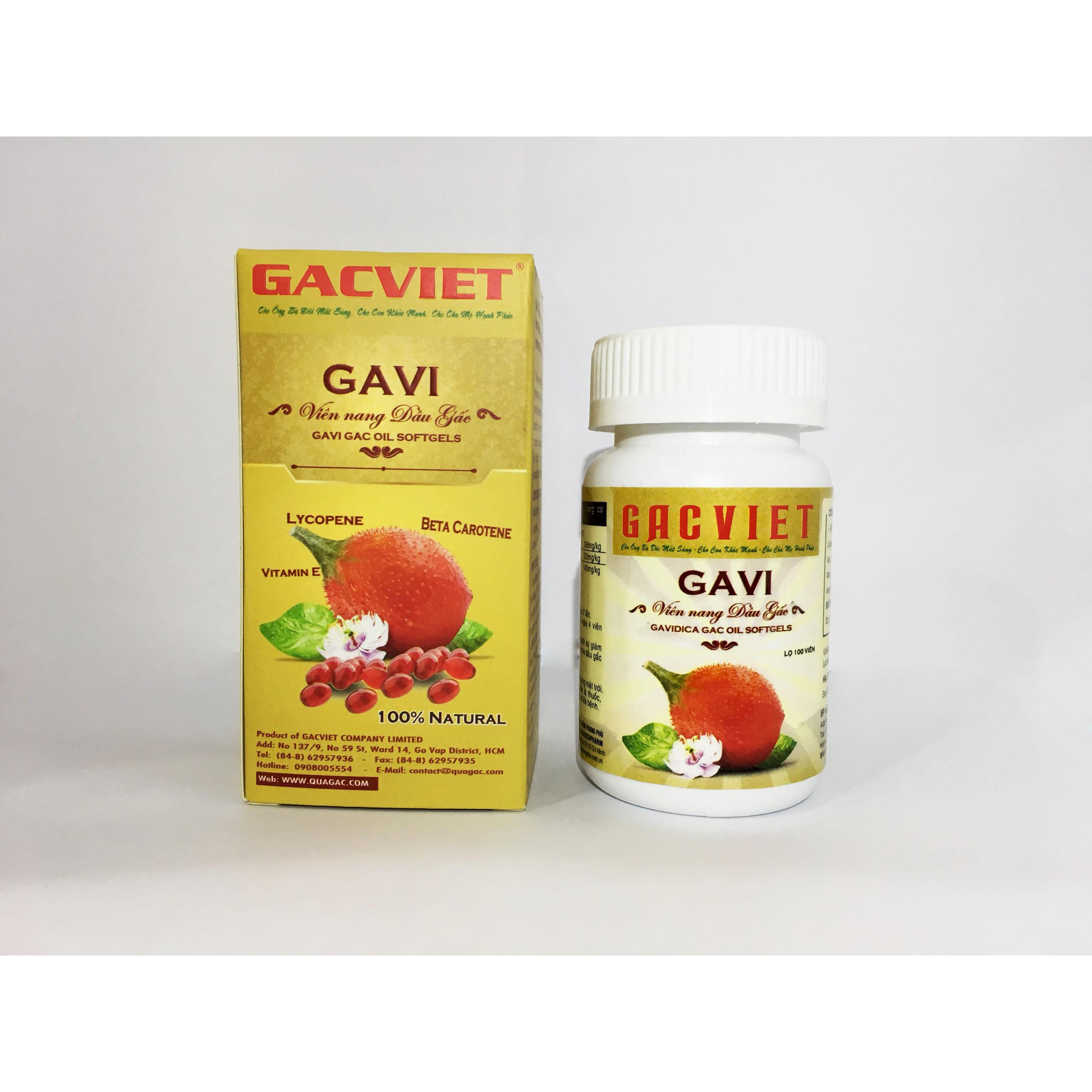 VIÊN NANG DẦU GẤC - GAVI (COMBO 5 HỘP)