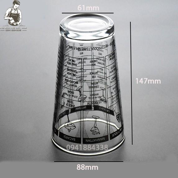 BOSTON SHAKER 1 ĐÁY– MIXING THỦY TINH VẠCH CHIA