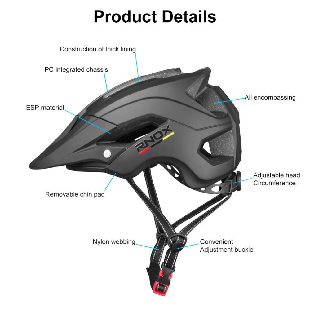 RNOX Capacete Ciclismo Mũ Bảo Hiểm Xe Đạp MTB Xe Đạp Nam Mũ Bảo Hiểm Đường Đua Mũ Bảo Hiểm Xe Đạp Xe Điện Mũ Bảo Hiểm Color: black green Size: L