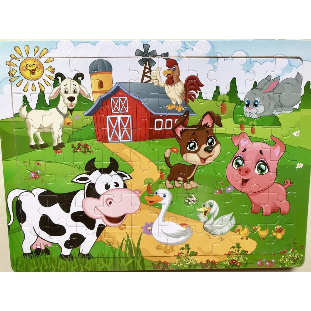 Tranh Ghép Hình 60 Mảnh - Đồ Chơi Gỗ Tranh Ghép Hình Cho Bé Sắc Nét An Toàn Rèn Luyện Tư Duy Cực Đẹp