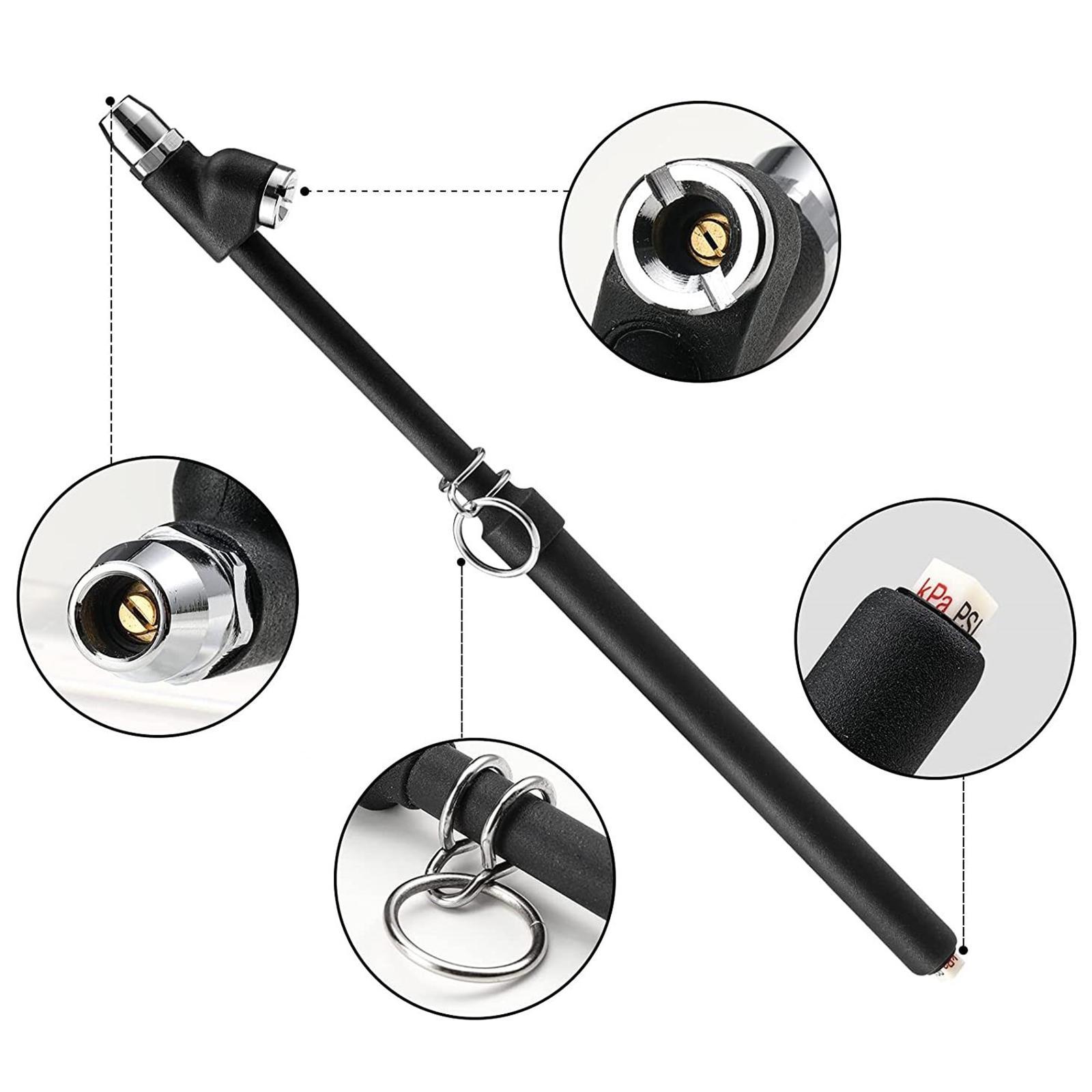 Tire Pressure Gauge Tire Gauge Metal Portable 12inch Air Pressure Gauge Heavy Duty for Van/ Truck/ Vehicles/ Cars