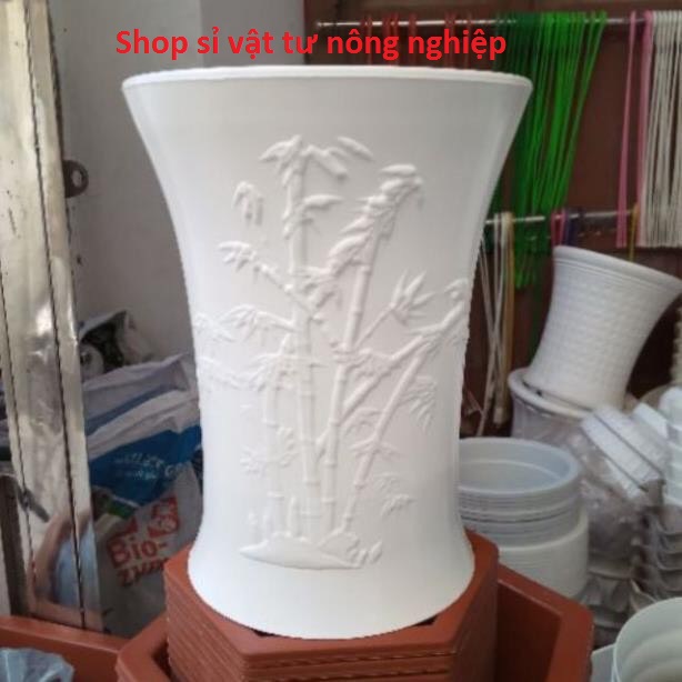 Chậu nhựa trồng cây Trúc giả sứ, trồng hoa hồng, hoa kiểng