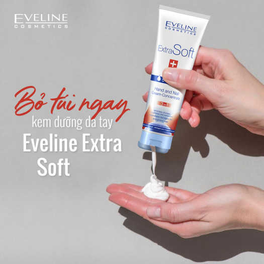 Kem Dưỡng Mềm Mịn Da Tay Và Dưỡng Móng 3 Trong 1 Eveline Extra Soft (100ml) - EVEL3395