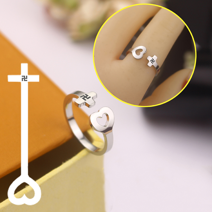 Nhẫn Thiên Tâm bình an may mắn WNH096 Không đen không gỉ sét