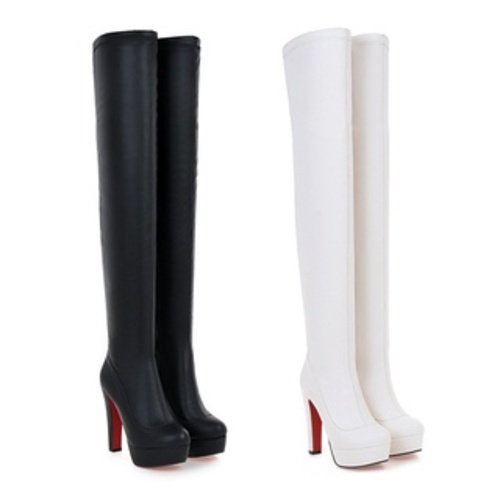 Boot đùi da gót vuông 12cm ÔM CHÂN GCC11501