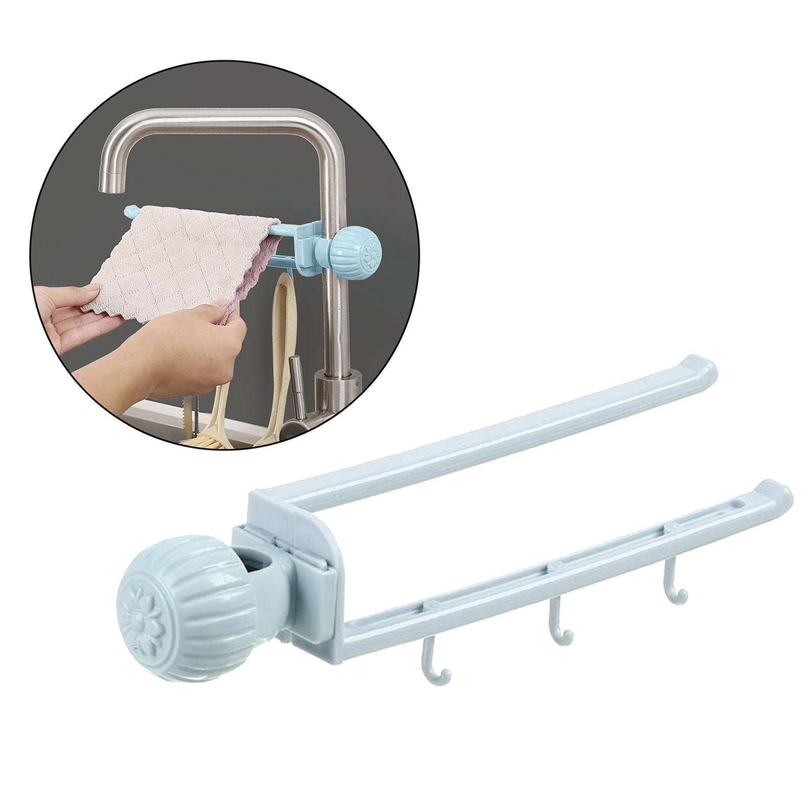 Faucet Mount Kitchen Sponge Holder Brush Drainage Caddy Organizer