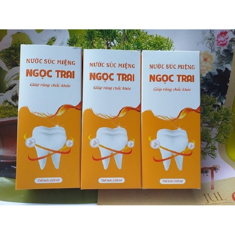 [COMBO 3 CHAI] NƯỚC SÚC MIỆNG NGỌC TRAI- GIÚP RĂNG CHẮC KHỎE