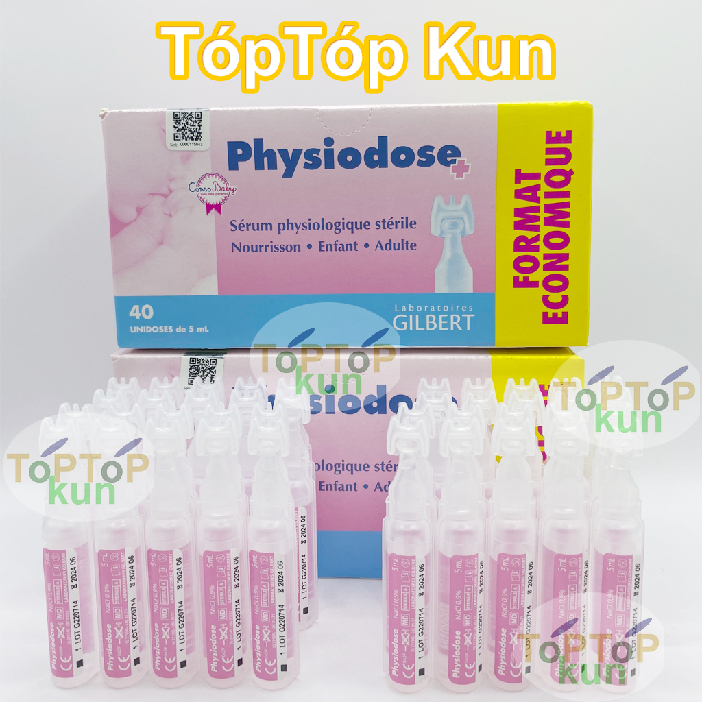 Nước muối sinh lý Physiodose (40 ống/hộp)