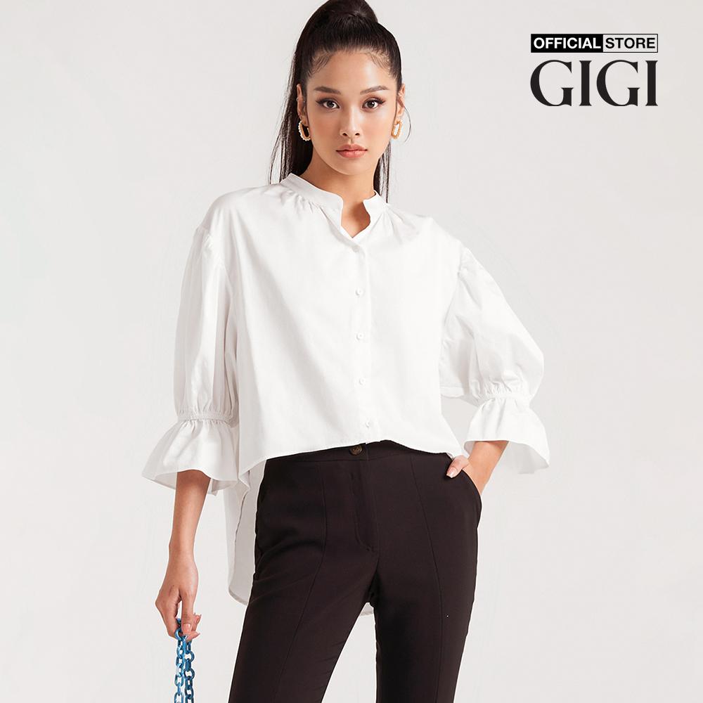 GIGI - Áo sơ mi nữ phom suông cổ trụ hiện đại G1107T221275