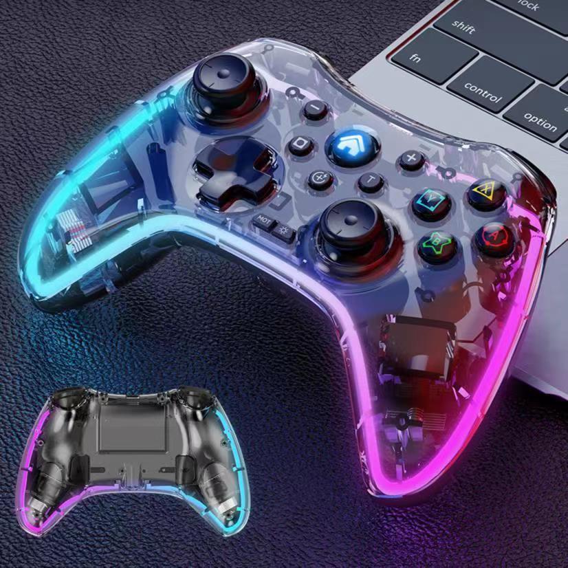 Tay Cầm Chơi Game Không Dây Trong Suốt Bluetooth 2.4G, Phím Bấm Nhạy, Chính Xác Và Nhẹ, Lựa Chọn Tuyệt Vời Cho Game Thủ