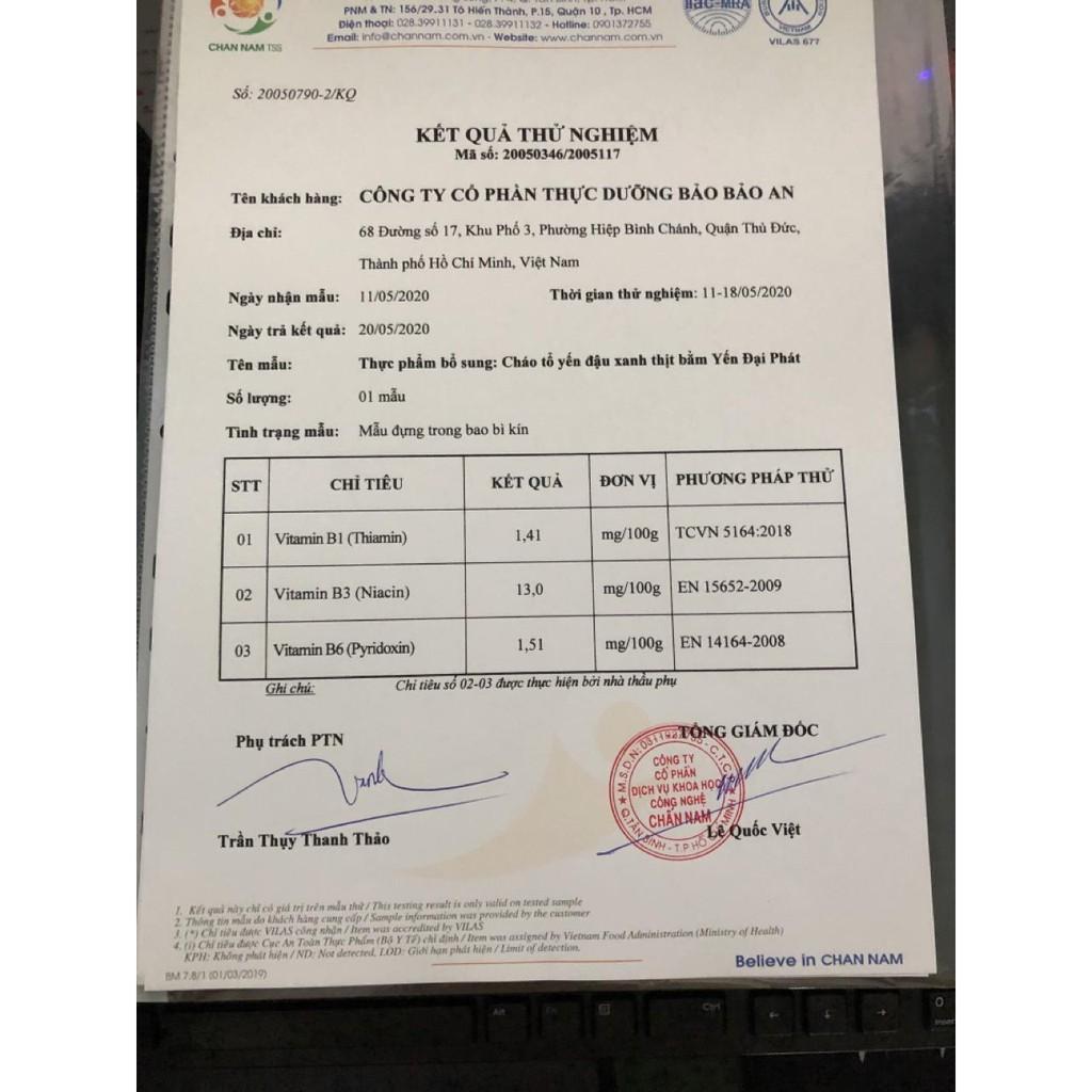 Cháo Tổ Yến Thịt Bằm - Yến Đại Phát, 4 gói gia vị, ăn liền, tiện lợi, thơm ngon.