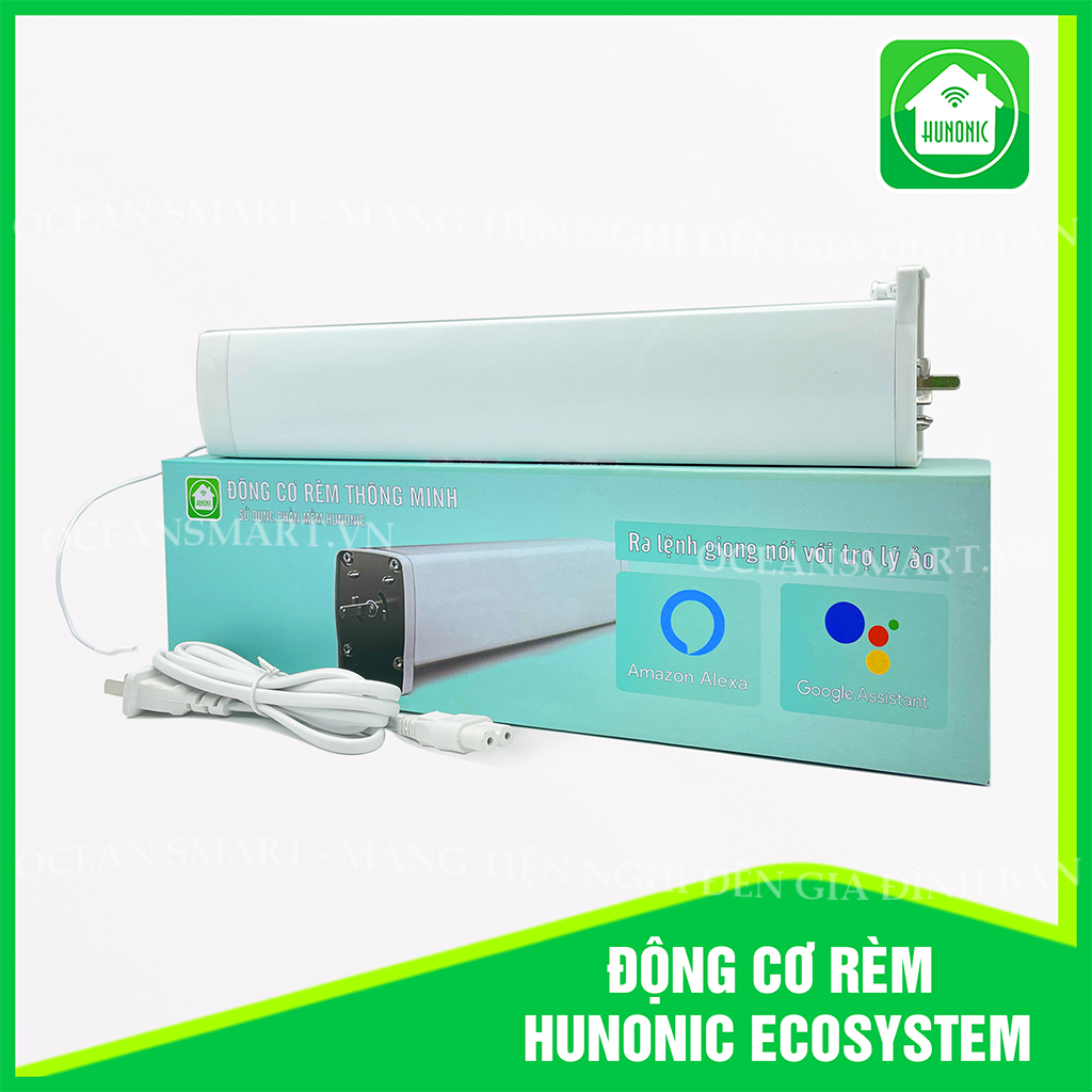 Động Cơ Rèm Thông Minh HUNONIC Ecosystem, Điều Khiển Rèm Từ Xa Qua Điện Thoại - HNREM