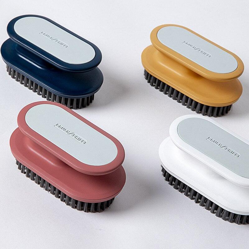 Handle Laundry Brush Multifunctional Soft Shoe Brush Household Simple Clothes Shoes Cleaning Brush Flocking Brush