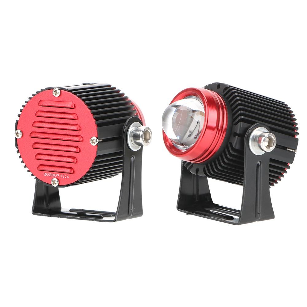 Set 2 đèn pha LED chống thấm nước bằng thép hai màu sắc dành cho xe mô tô