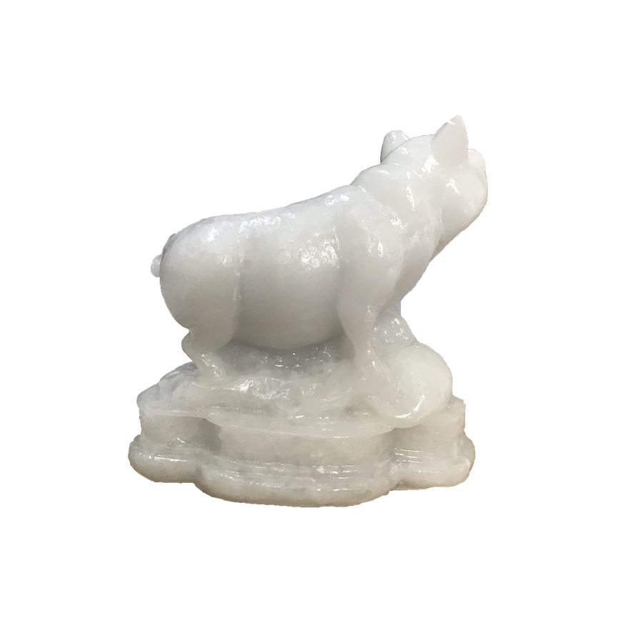 Tượng đá Cóc Thiềm Thừ 3 chân phong thủy chiêu giữ tài lộc - Màu đen tuyền - Dài 11cm - Phong thủy trang trí