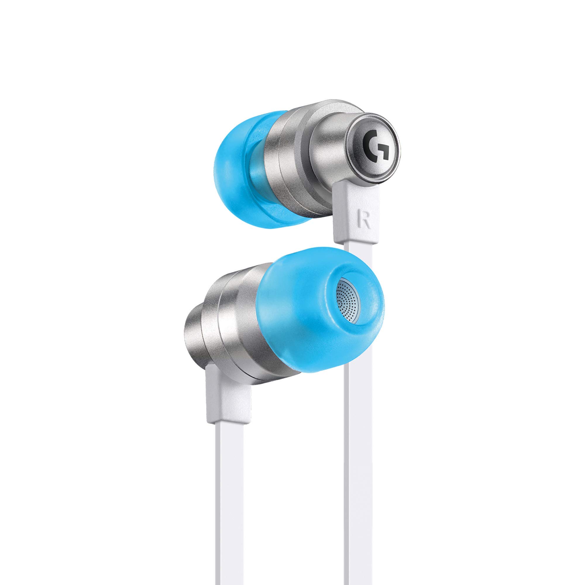 Tai nghe game in-ear Logitech G333 – màn loa động kép Dual Driver, độ bền cao, 3.5mm Aux, Mic và điều khiển trên dây – Màu trắng – Hàng chính hãng