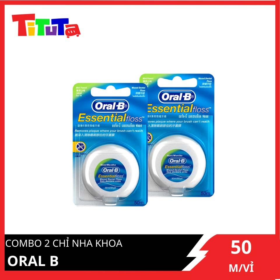 Hình ảnh Combo 2 Chỉ nha khoa Oral-B hương bạc hà 50m