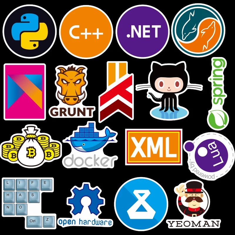 Bộ 50 Sticker ngôn ngữ lập trình