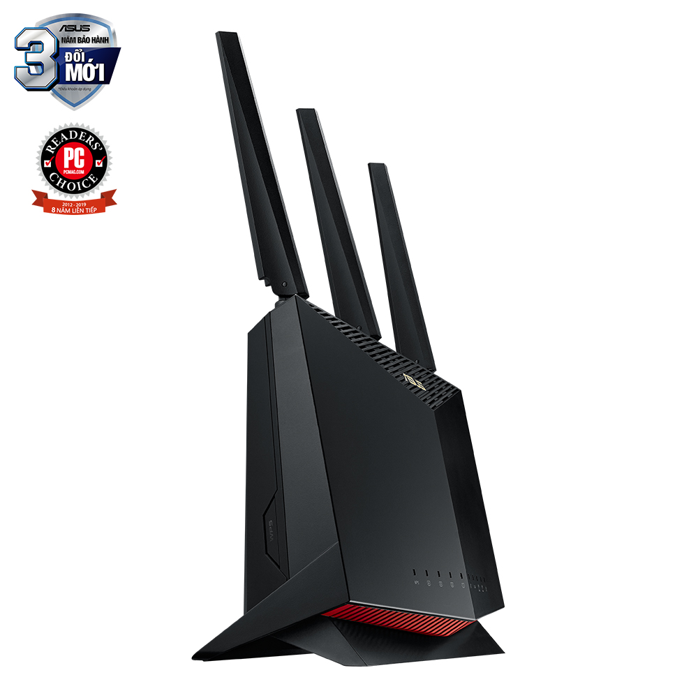 Router Wifi ASUS RT-AX86U Hai Băng Tần Chuẩn AX5700 (Chuyên Cho Game Di Động)- Hàng Chính Hãng